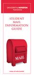 STUDENT MAIL INFORMATION GUIDE