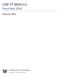 UW-IT Metrics. Fiscal Year 2014. February 2014