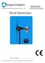 Wind Generator. NEMO400 Instruction Manual. Suzhou Shoot Power Equipment Co., Ltd. Serial number: