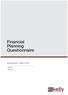 Financial Planning Questionnaire