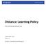 Distance Learning Policy