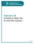 A Guide to Sales Tax for the Film Industry