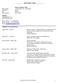 Curriculum Vitae. Academic work experience: