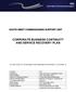 CORPORATE BUSINESS CONTINUITY AND SERVICE RECOVERY PLAN