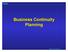 PBSi Business Continuity Planning