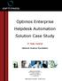 Optimos Enterprise Helpdesk Automation Solution Case Study