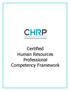 Certified Human Resources Professional Competency Framework