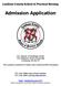 Admission Application