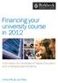 Financing your university course in 2012