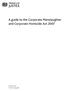 A guide to the Corporate Manslaughter and Corporate Homicide Act 2007