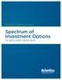 Spectrum of Investment Options