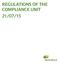 REGULATIONS OF THE COMPLIANCE UNIT 21/07/15