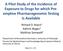A Pilot Study of the Incidence of Exposure to Drugs for which Preemptive Pharmacogenomic Testing Is Available