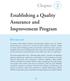 Establishing a Quality Assurance and Improvement Program