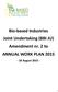 Bio-based Industries Joint Undertaking (BBI JU) Amendment nr. 2 to ANNUAL WORK PLAN 2015. - 18 August 2015 -