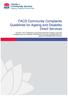 FACS Community Complaints Guidelines for Ageing and Disability Direct Services