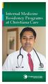Internal Medicine Residency Programs at Christiana Care