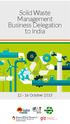 Solid Waste Management Business Delegation to India