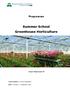 Summer School Greenhouse Horticulture