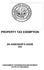 PROPERTY TAX EXEMPTION