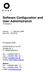 Software Configuration and User Administration