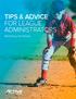 Tips & Advice for League Administrators. Marketing Handbook