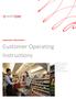 Customer Operating Instructions