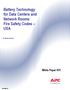 Battery Technology for Data Centers and Network Rooms: Fire Safety Codes USA
