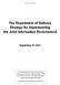 The Department of Defense Strategy for Implementing the Joint Information Environment