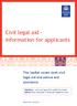 Civil legal aid information for applicants