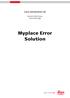 Myplace Error Solution