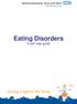 Eating Disorders A self help guide