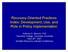 Recovery-Oriented Practices Index: Development, Use, and Role in Policy Implementation
