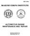MCI 35.80a AUTOMOTIVE ENGINE MAINTENANCE AND REPAIR MARINE BARRACKS WASHINGTON, D.C.