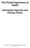 The Florida Department of Health. Information Security and Privacy Policy