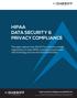 HIPAA DATA SECURITY & PRIVACY COMPLIANCE