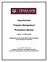 Departmental. Property Management. Procedures Manual