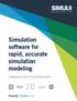 Simulation software for rapid, accurate simulation modeling