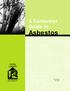 A Consumer Guide to. Asbestos