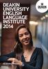 DEAKIN UNIVERSITY ENGLISH LANGUAGE INSTITUTE 2014
