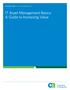 TECHNOLOGY BRIEF: IT ASSET MANAGEMENT BASICS. IT Asset Management Basics: A Guide to Increasing Value