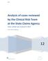 Analysis of cases reviewed by the Clinical Risk Team at the State Claims Agency