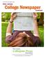 College Newspaper. New Jersey. Contest. 2014-2015 Complete Guide: