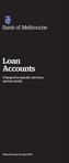 Loan Accounts. Charges for specific services and accounts