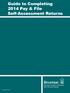 Guide to Completing 2014 Pay & File Self-Assessment Returns