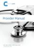Provider Manual 312-864-8200 / 855-444-1661. countycare.com