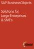 SAP BusinessObjects. Solutions for Large Enterprises & SME s