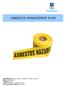 ASBESTOS MANAGEMENT PLAN