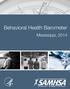 Behavioral Health Barometer. Mississippi, 2014