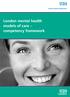 London mental health models of care competency framework